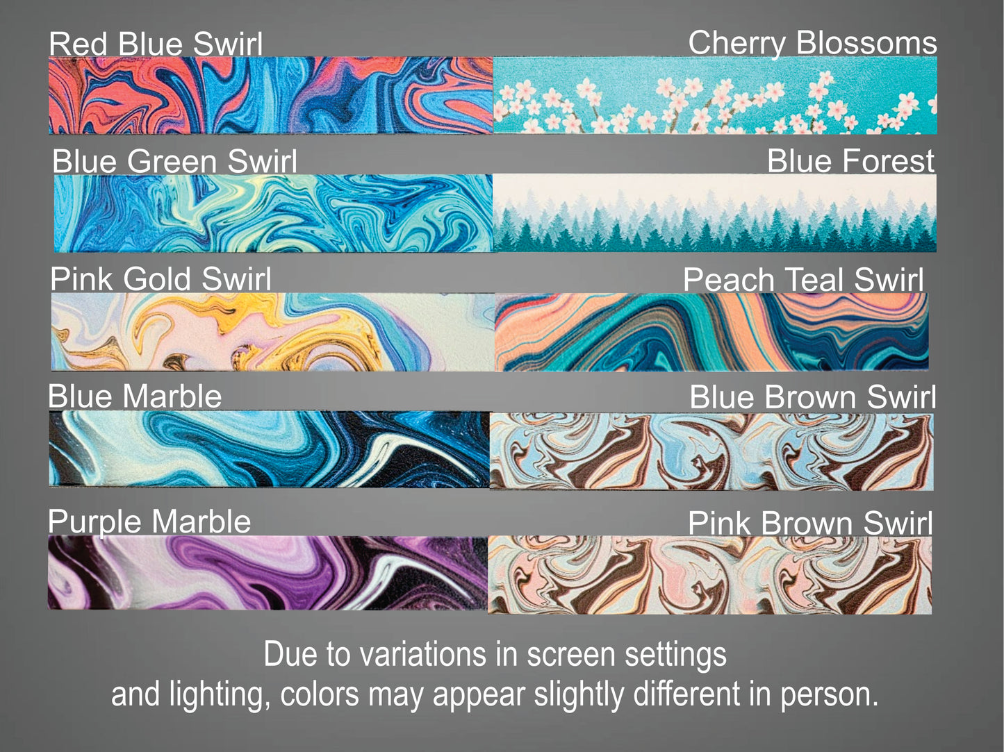 Patterned 3/4" and 1" Wide BioThane® Dog Collar with Engraved Polished Solid Brass Keeper