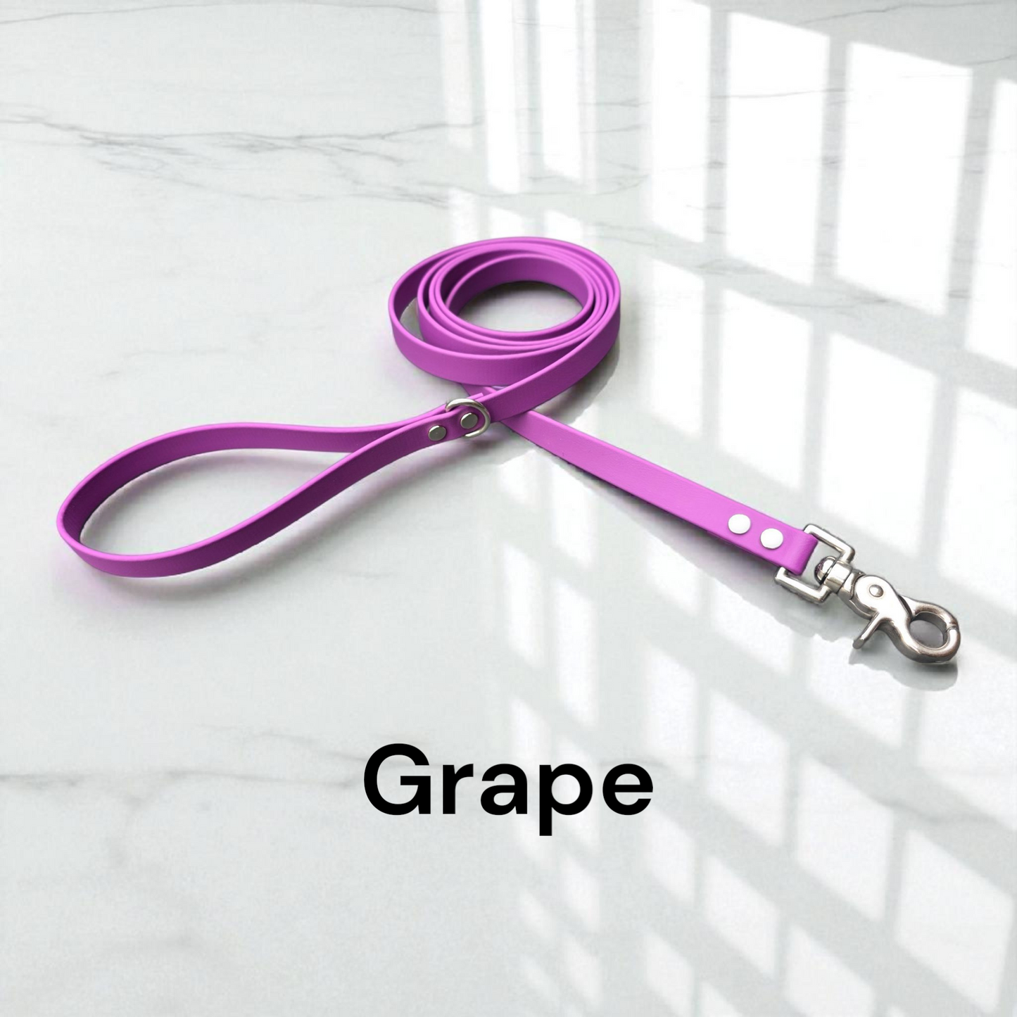 5/8" Wide BioThane® Leash for Medium-Sized Dogs with Stainless Steel Trigger Snap