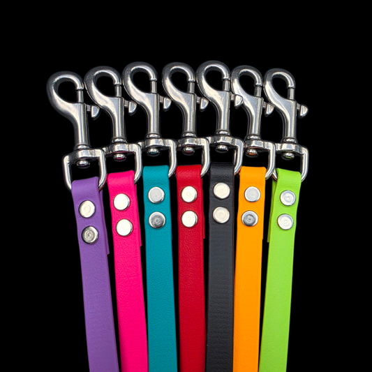 BEST PRICE** 1/2" Wide BioThane® Dog Leash with Stainless Steel Hardware