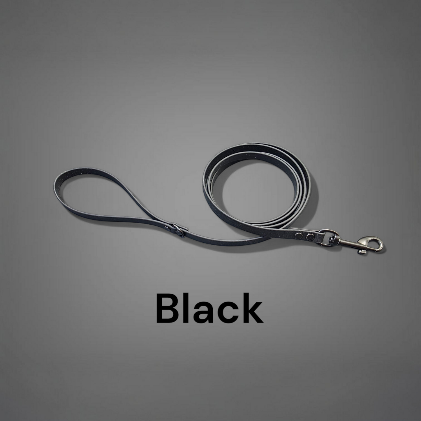 BEST PRICE** 1/2" Wide BioThane® Dog Leash with Black Hardware