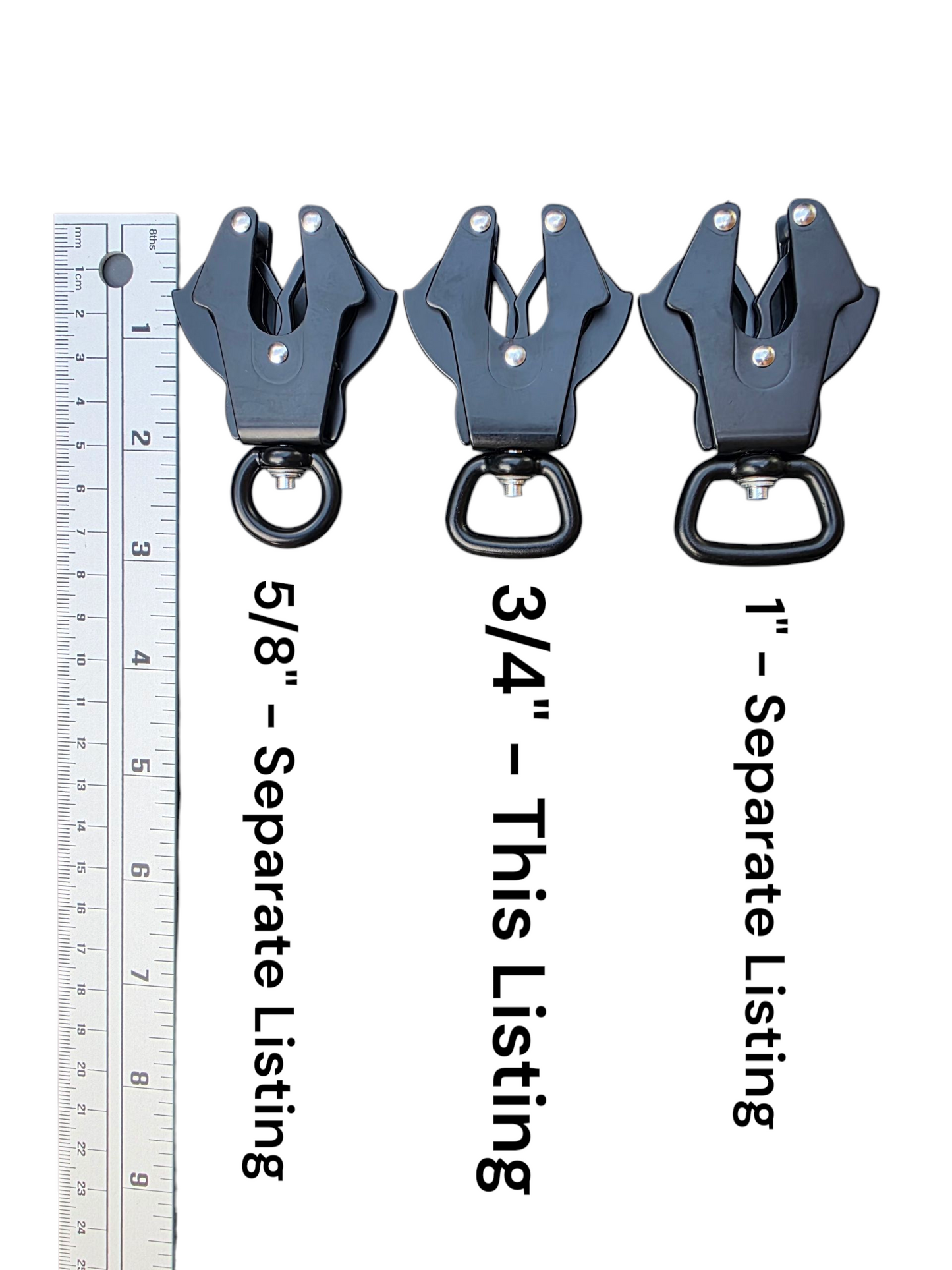 3/4" Wide BioThane® Leash with Black Aluminum Multifunctional Release Snap (Frog Clip) for Large Dogs