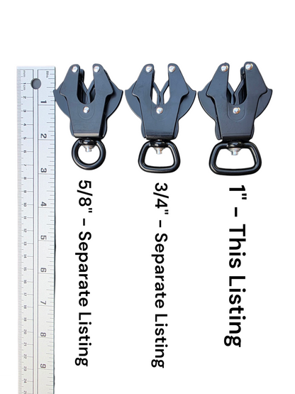 1" Wide BioThane® Leash with Black Aluminum Multifunctional Release Snap (Frog Clip) for Large Dogs