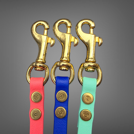 3/8" BioThane® Dog Leash with Solid Brass Hardware for Toy-Sized Dogs