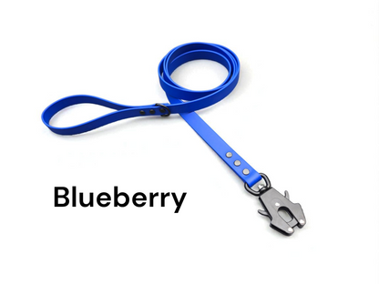 3/4" Wide BioThane® Leash with Black Aluminum Multifunctional Release Snap (Frog Clip) for Large Dogs