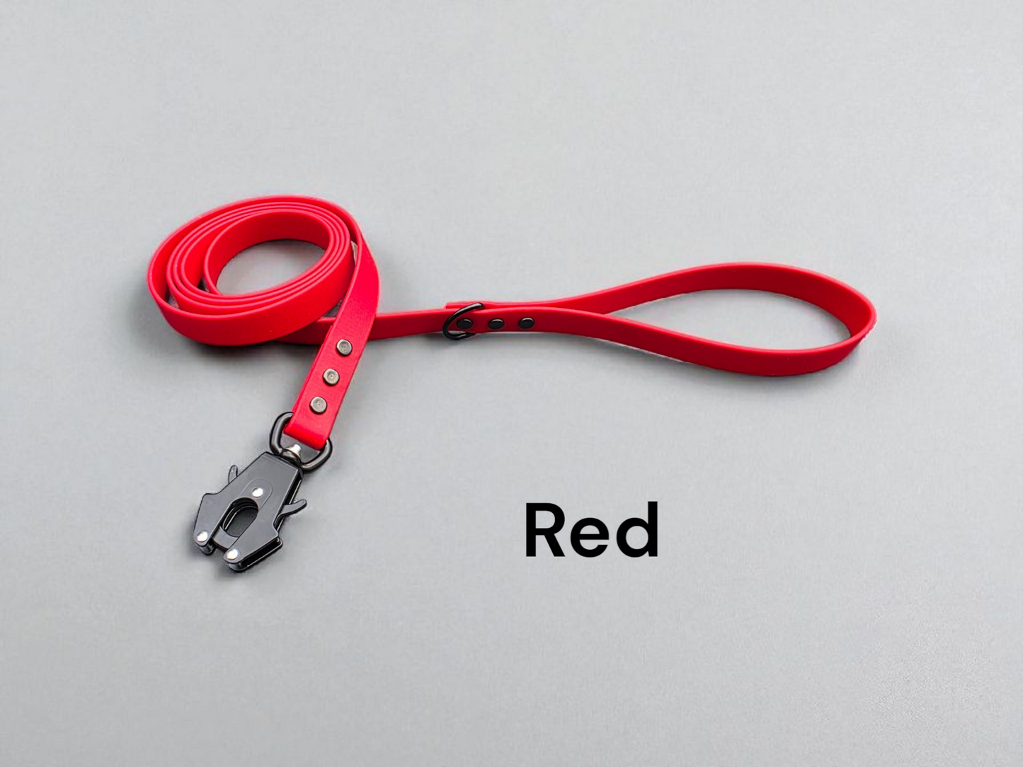 3/4" Wide BioThane® Leash with Black Aluminum Multifunctional Release Snap (Frog Clip) for Large Dogs