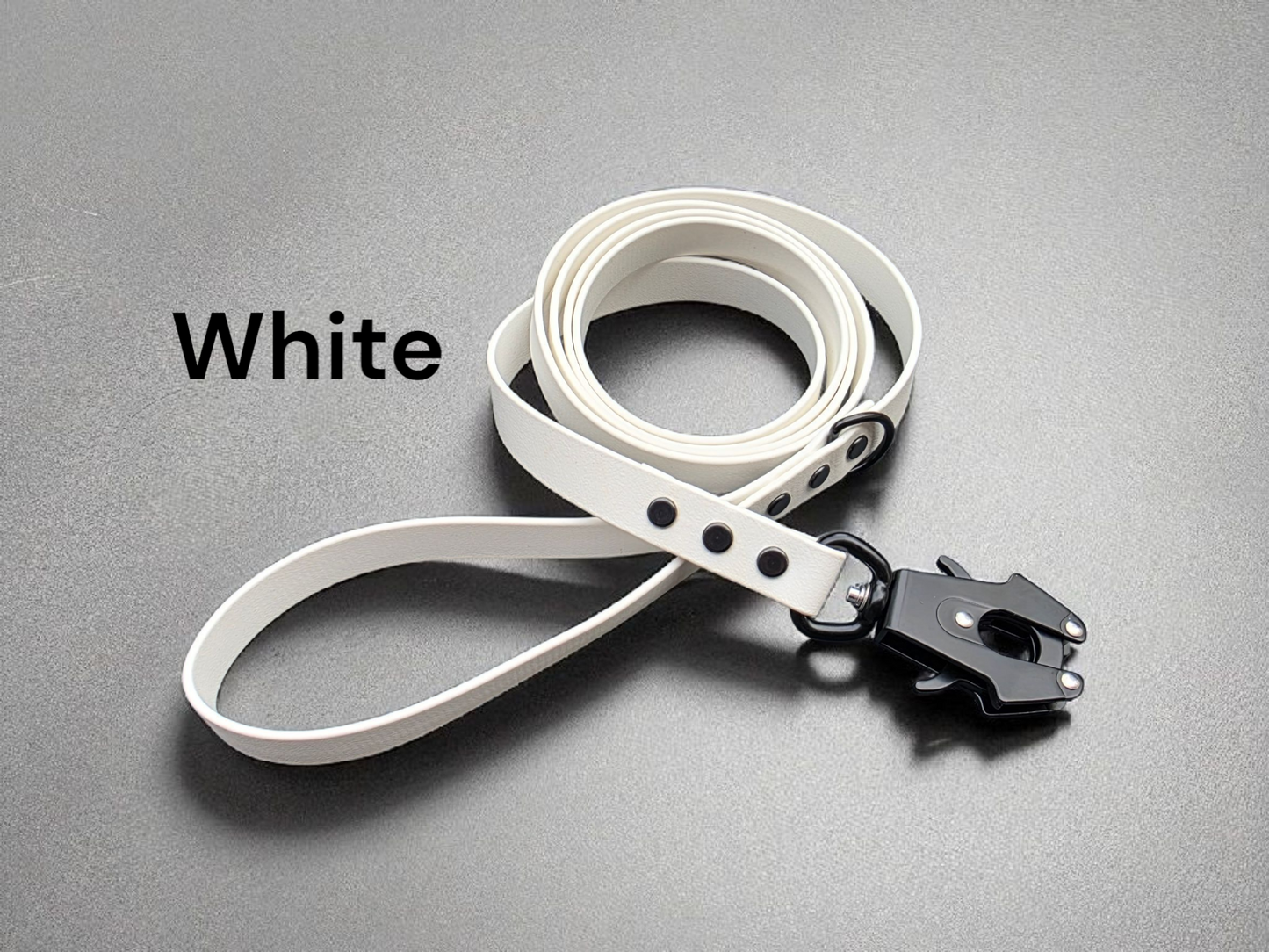 3/4" Wide BioThane® Leash with Black Aluminum Multifunctional Release Snap (Frog Clip) for Large Dogs