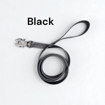 1" Wide BioThane® Leash with Black Aluminum Multifunctional Release Snap (Frog Clip) for Large Dogs