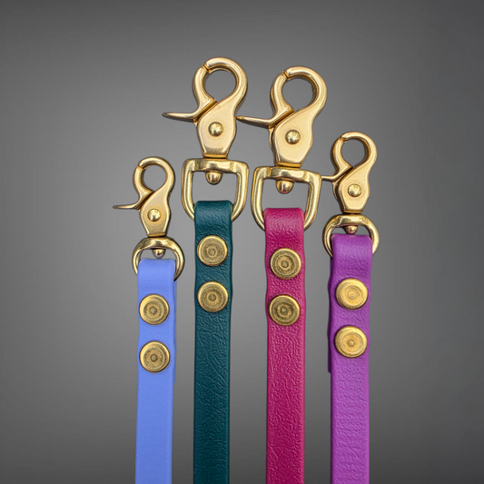 3/8" Wide BioThane® Leash with Solid Brass Trigger Snap for Toy-Sized Dogs