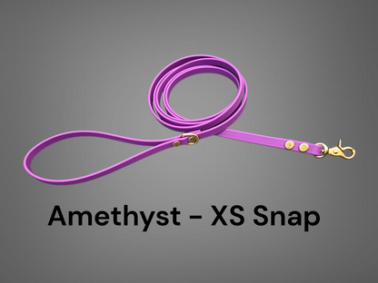 3/8" Wide BioThane® Leash with Solid Brass Trigger Snap for Toy-Sized Dogs