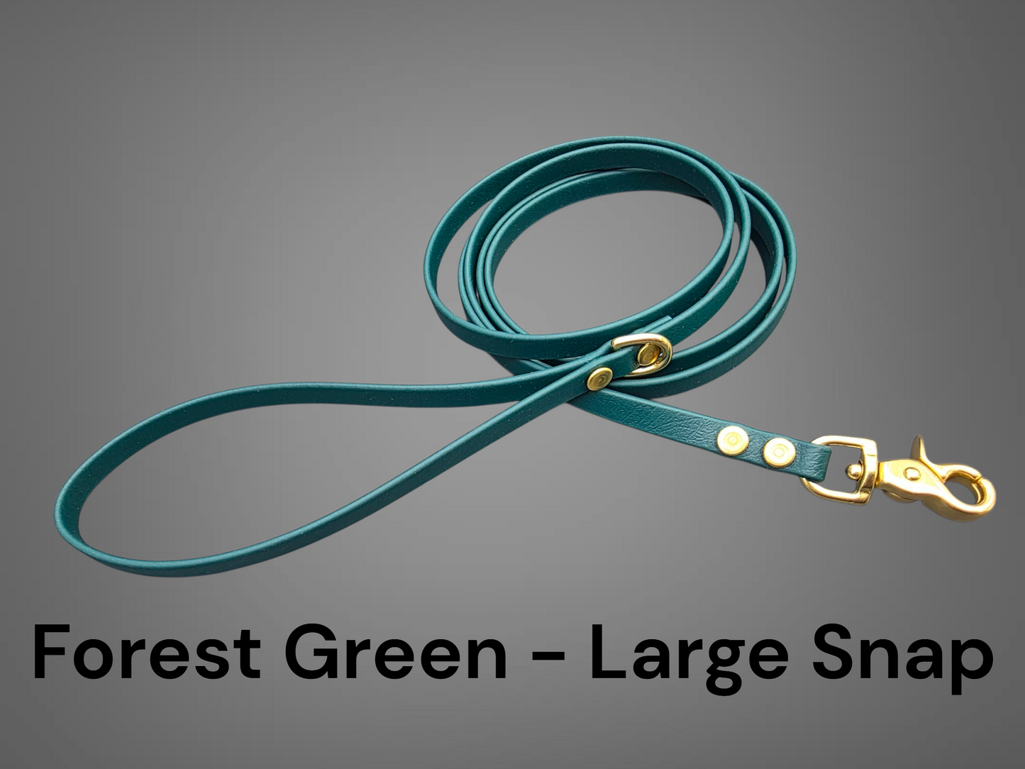 3/8" Wide BioThane® Leash with Solid Brass Trigger Snap for Toy-Sized Dogs
