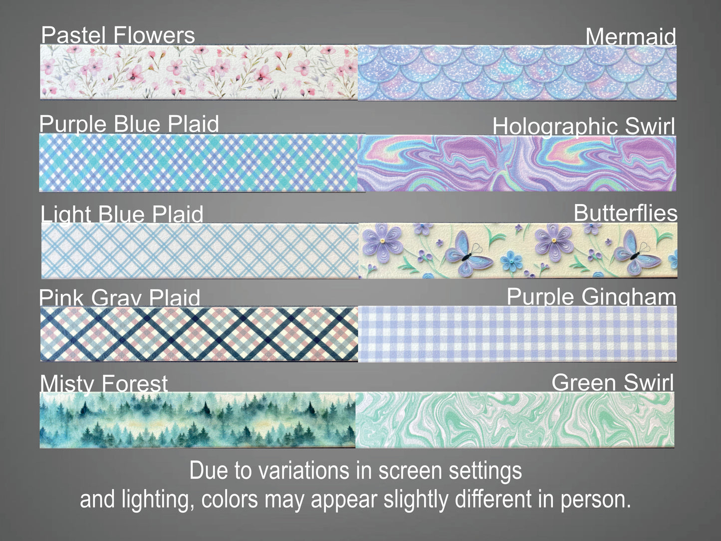 Patterned 3/4" and 1" Wide BioThane® Dog Collar with Engraved Polished Solid Brass Keeper