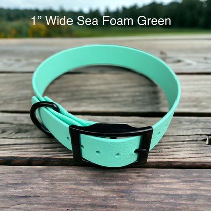 Handmade BioThane® Dog Collar with Black Buckle