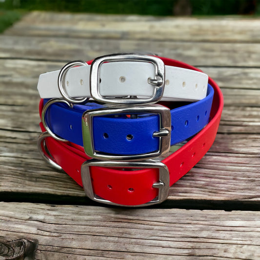 Handmade BioThane® Dog Collar with Stainless Steel Buckle