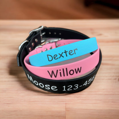 Handmade Personalized BioThane® Dog Collar