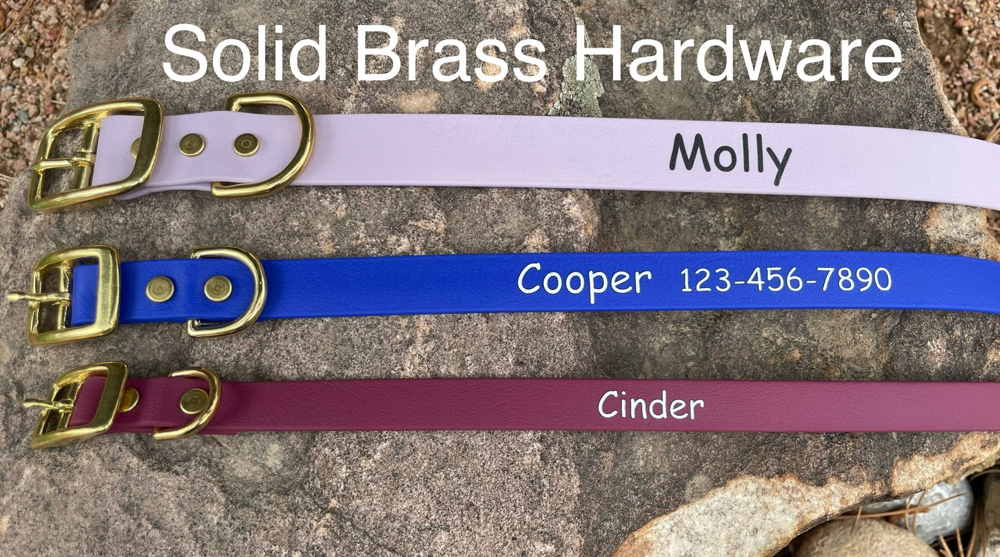 Handmade Personalized BioThane® Dog Collar