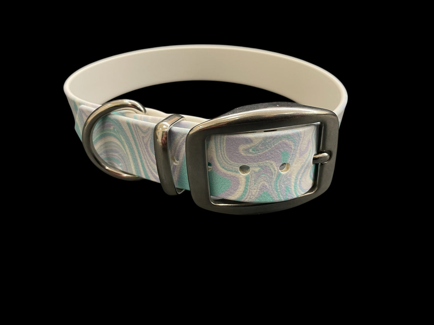 Patterned BioThane® Dog Collar with Stainless Steel Buckle