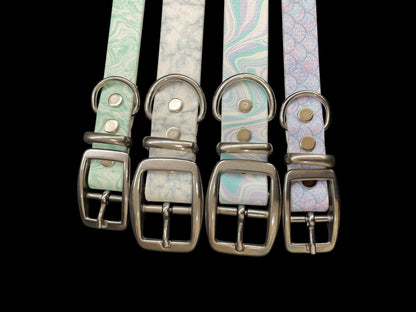 Patterned BioThane® Dog Collar with Stainless Steel Buckle
