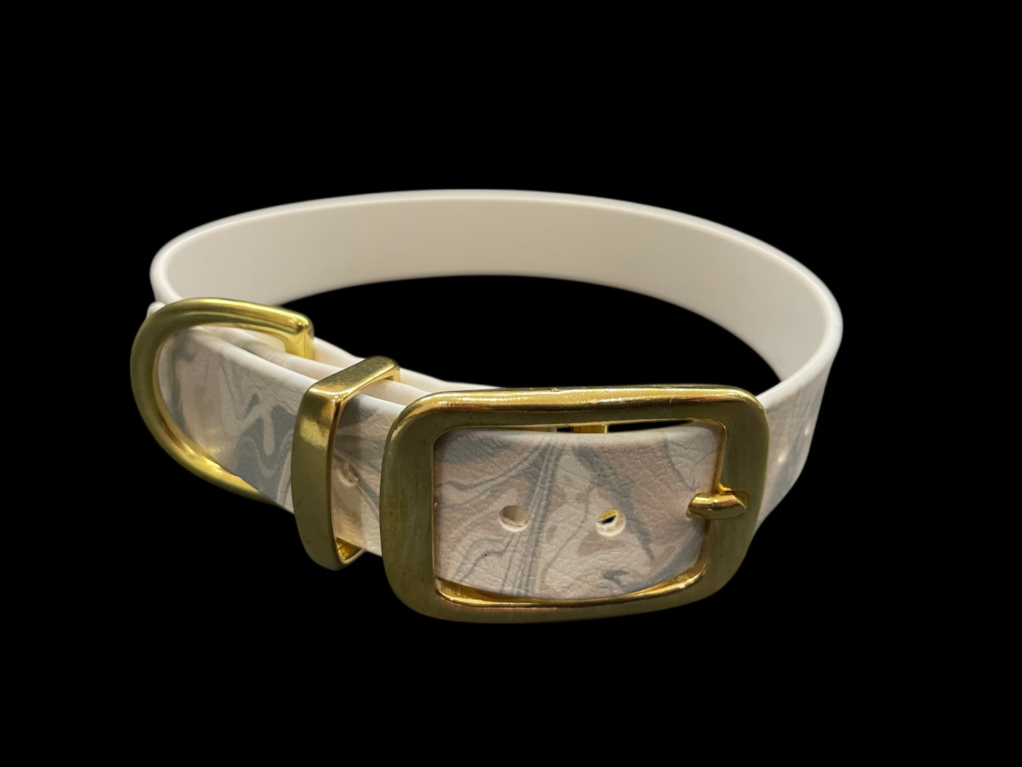 Patterned BioThane® Dog Collar with Solid Brass Buckle