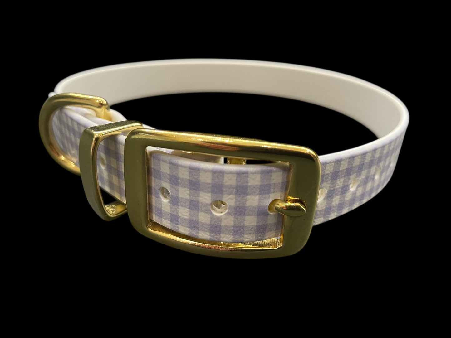 Patterned BioThane® Dog Collar with Solid Brass Buckle