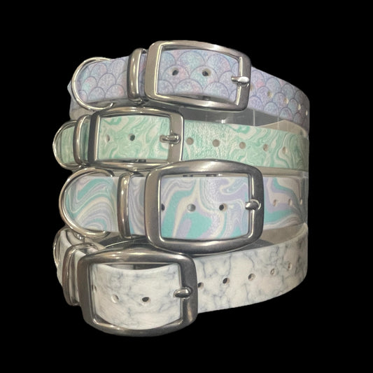 Patterned BioThane® Dog Collar with Stainless Steel Buckle