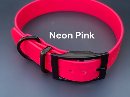 1" Wide BioThane® Dog Collar with Black Buckle