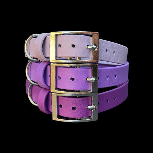3/4" Wide BioThane® Dog Collar with Silver Buckle
