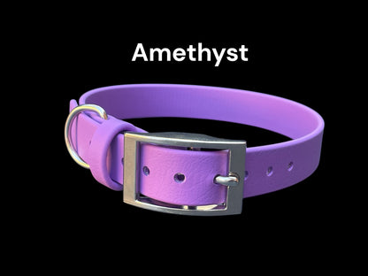 3/4" Wide BioThane® Dog Collar with Silver Buckle