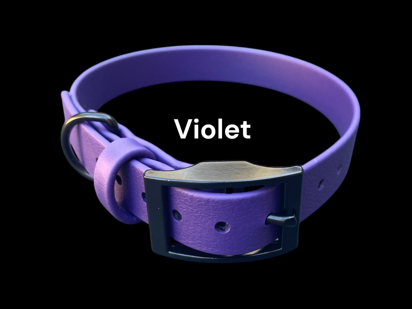 3/4" Wide BioThane® Dog Collar with Black Buckle