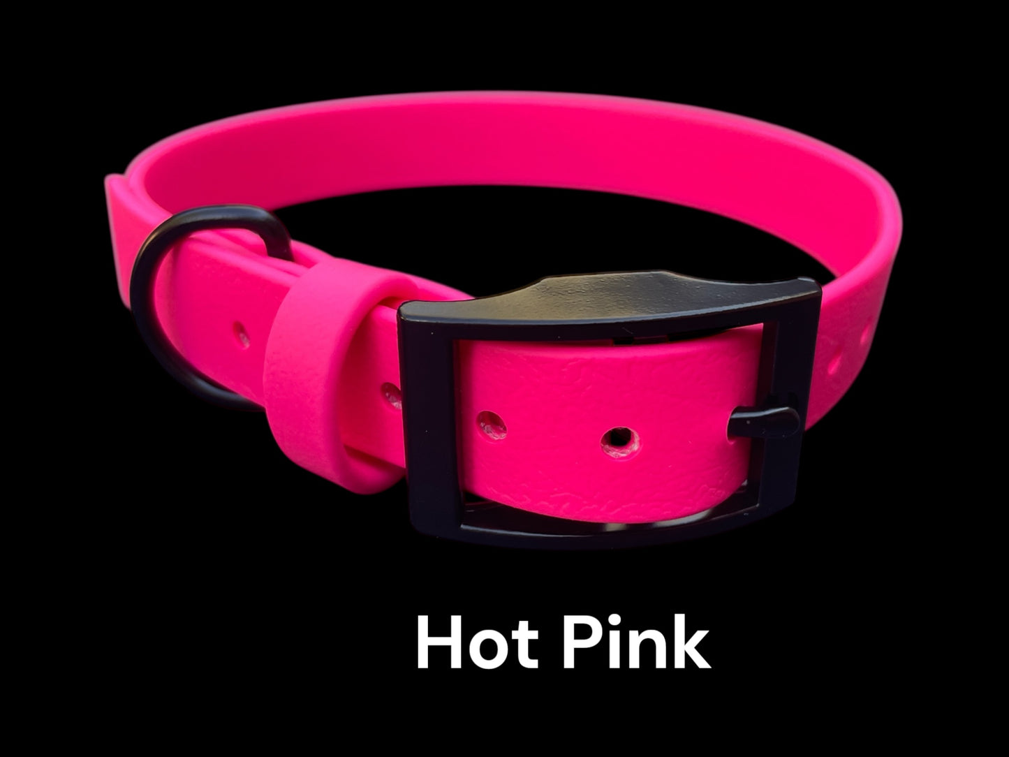 3/4" Wide BioThane® Dog Collar with Black Buckle