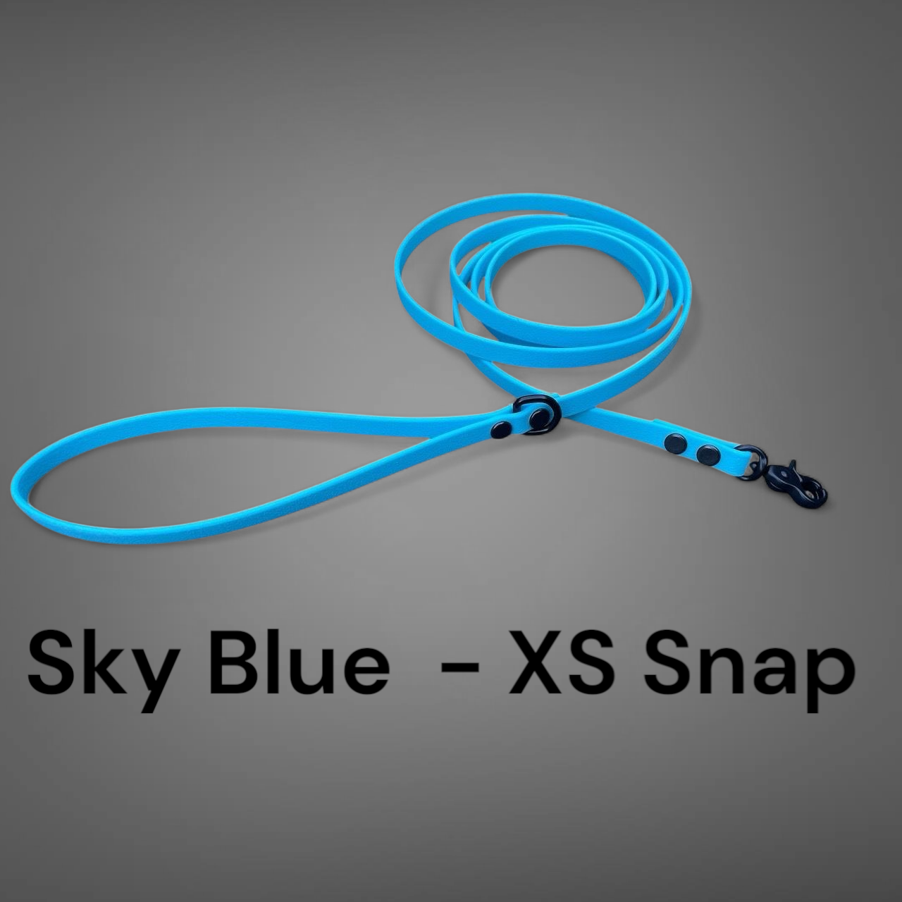 3/8" Wide BioThane® Leash with Black Trigger Snap for Toy-Sized Dogs