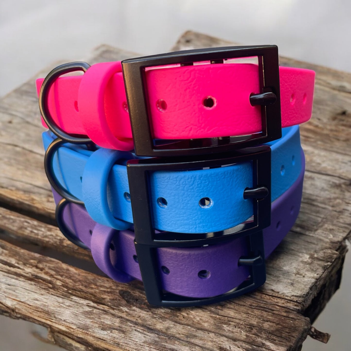 3/4" Wide BioThane® Dog Collar with Black Buckle
