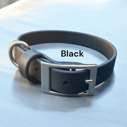 5/8" Wide BioThane® Dog Collar with Silver Buckle