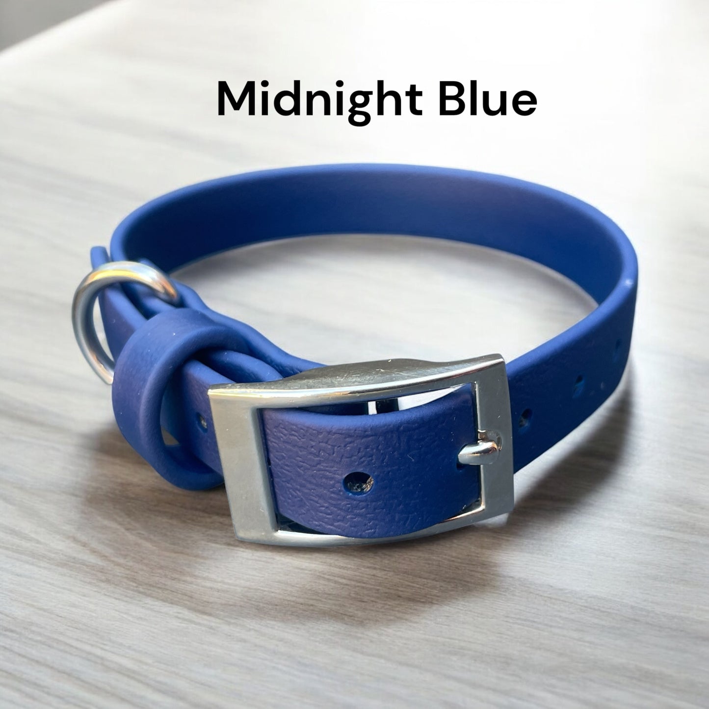 5/8" Wide BioThane® Dog Collar with Silver Buckle