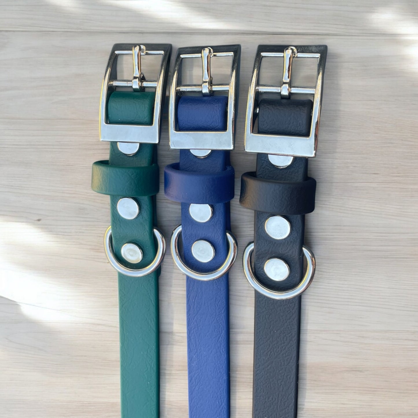 5/8" Wide BioThane® Dog Collar with Silver Buckle