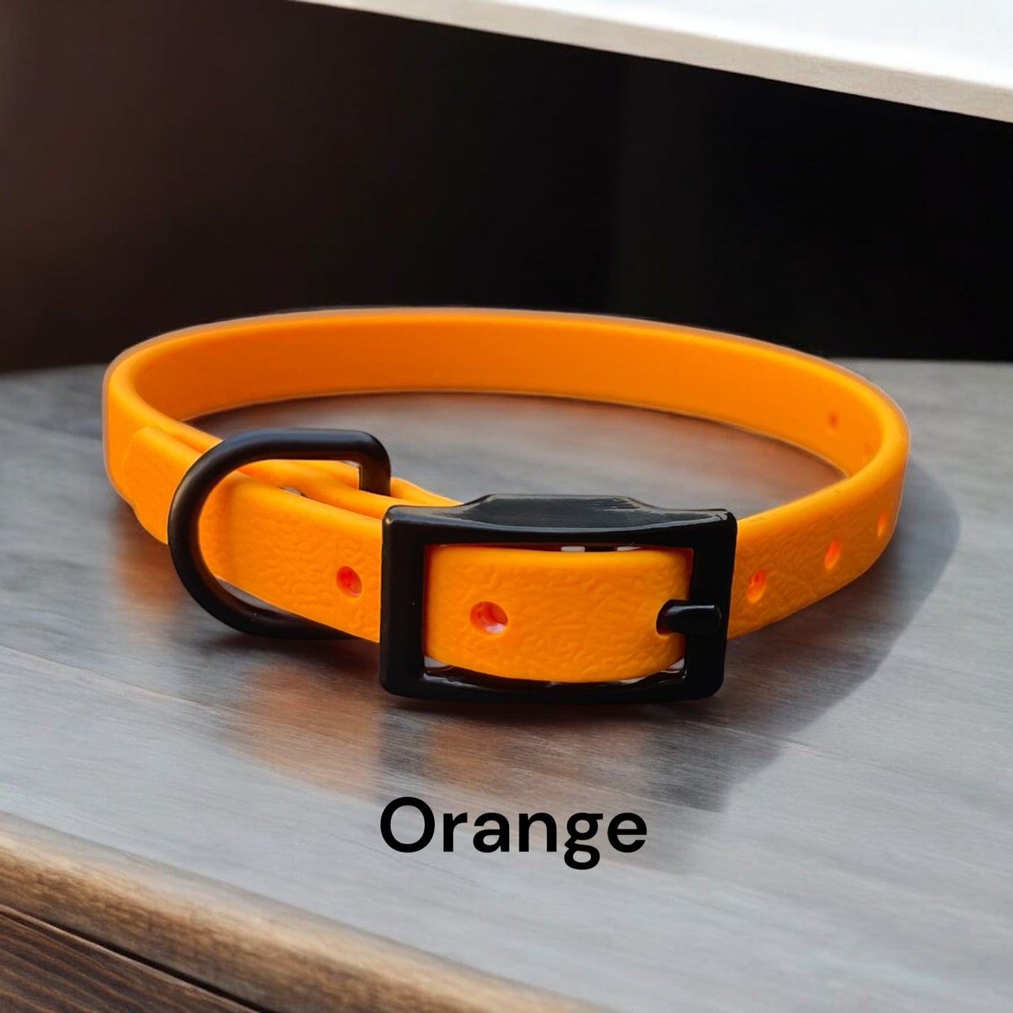 3/8" Wide BioThane® Dog Collar with Black Buckle for Toy-Sized Dogs
