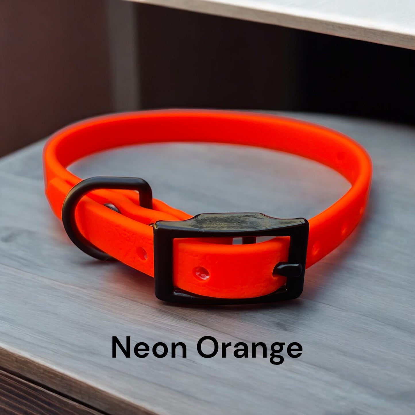 3/8" Wide BioThane® Dog Collar with Black Buckle for Toy-Sized Dogs