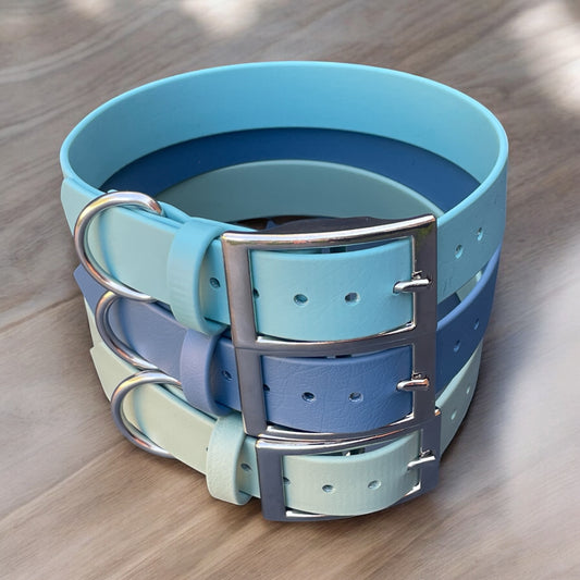1" Wide BioThane® Dog Collar with Silver Buckle