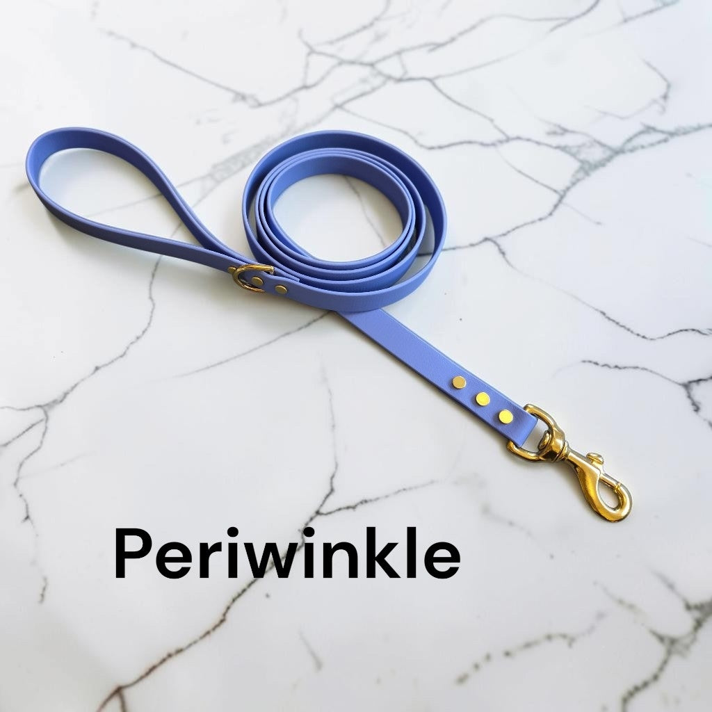 3/4" Wide BioThane® Dog Leash with Solid Brass Hardware for Large Dogs
