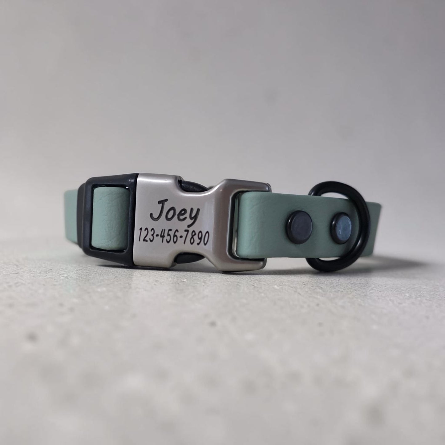 5/8" Wide Personalized Quick-Release BioThane® Dog Collar for Small Dogs