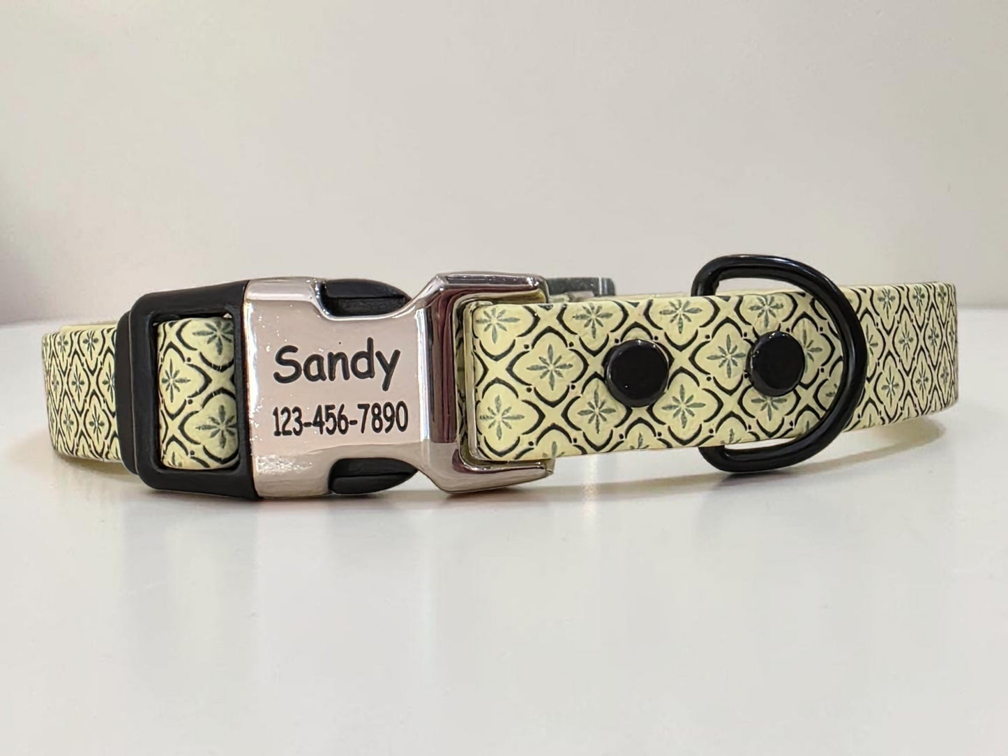 3/4" BioThane® Dog Collar with Engraved Metal/Plastic Side Release Buckle