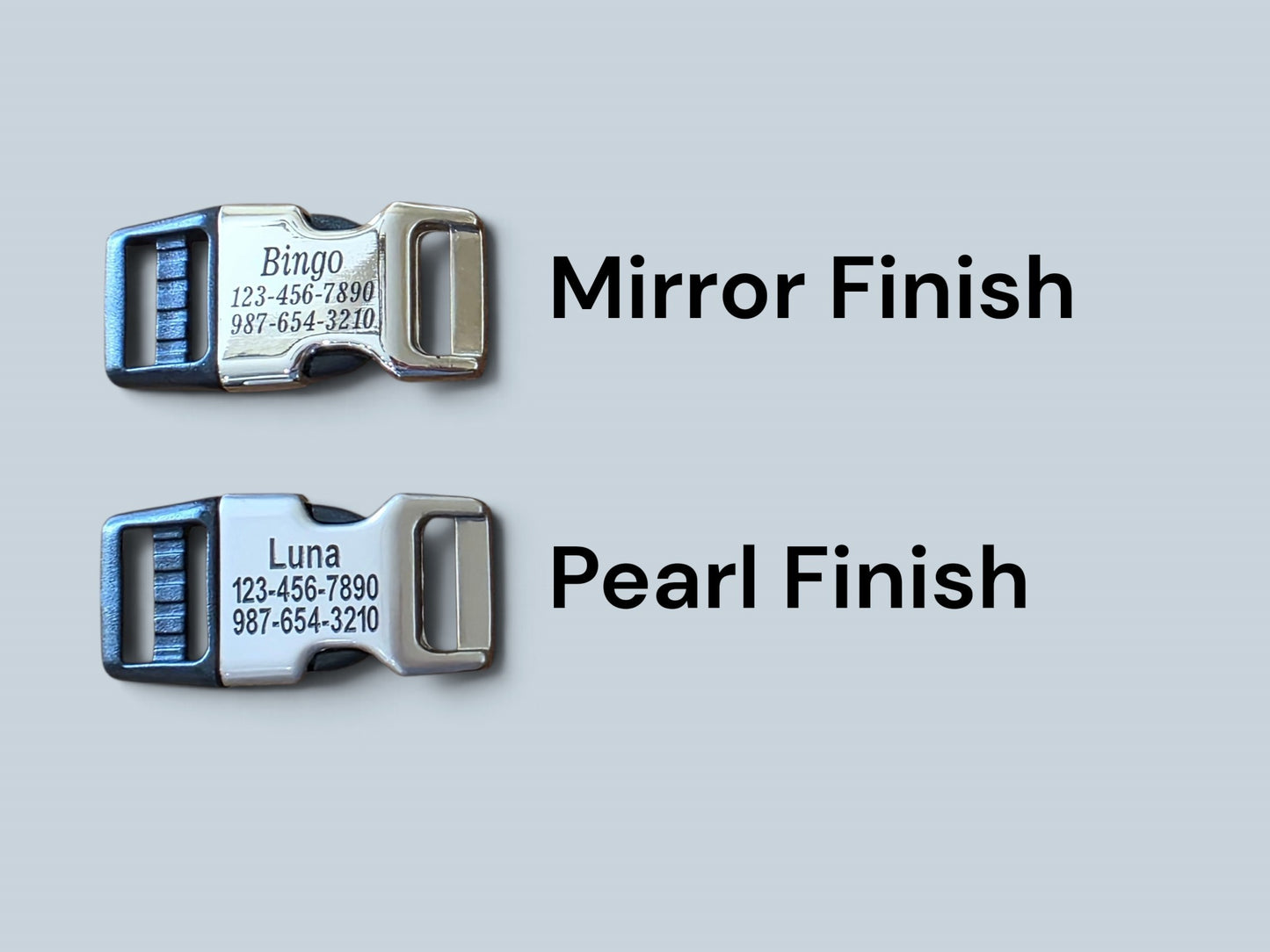 5/8" Wide Personalized Quick-Release BioThane® Dog Collar for Small Dogs