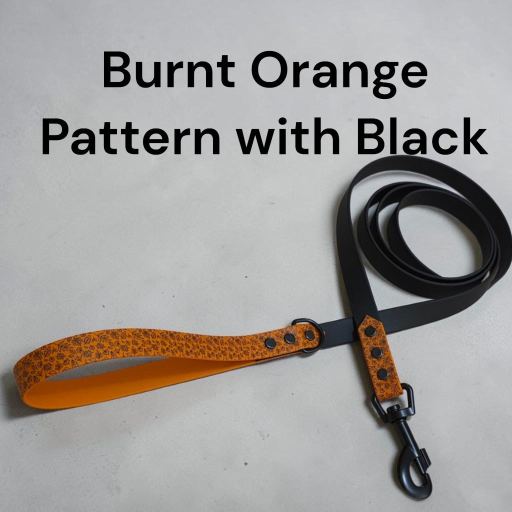 3/4" Wide Patterned Two-Tone BioThane® Leash for Large Dogs