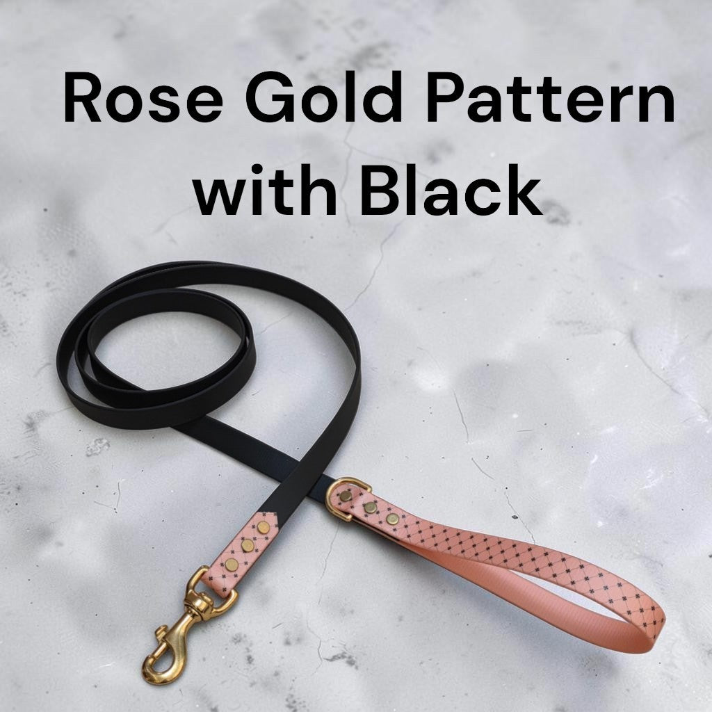 3/4" Wide Patterned Two-Tone BioThane® Leash for Large Dogs
