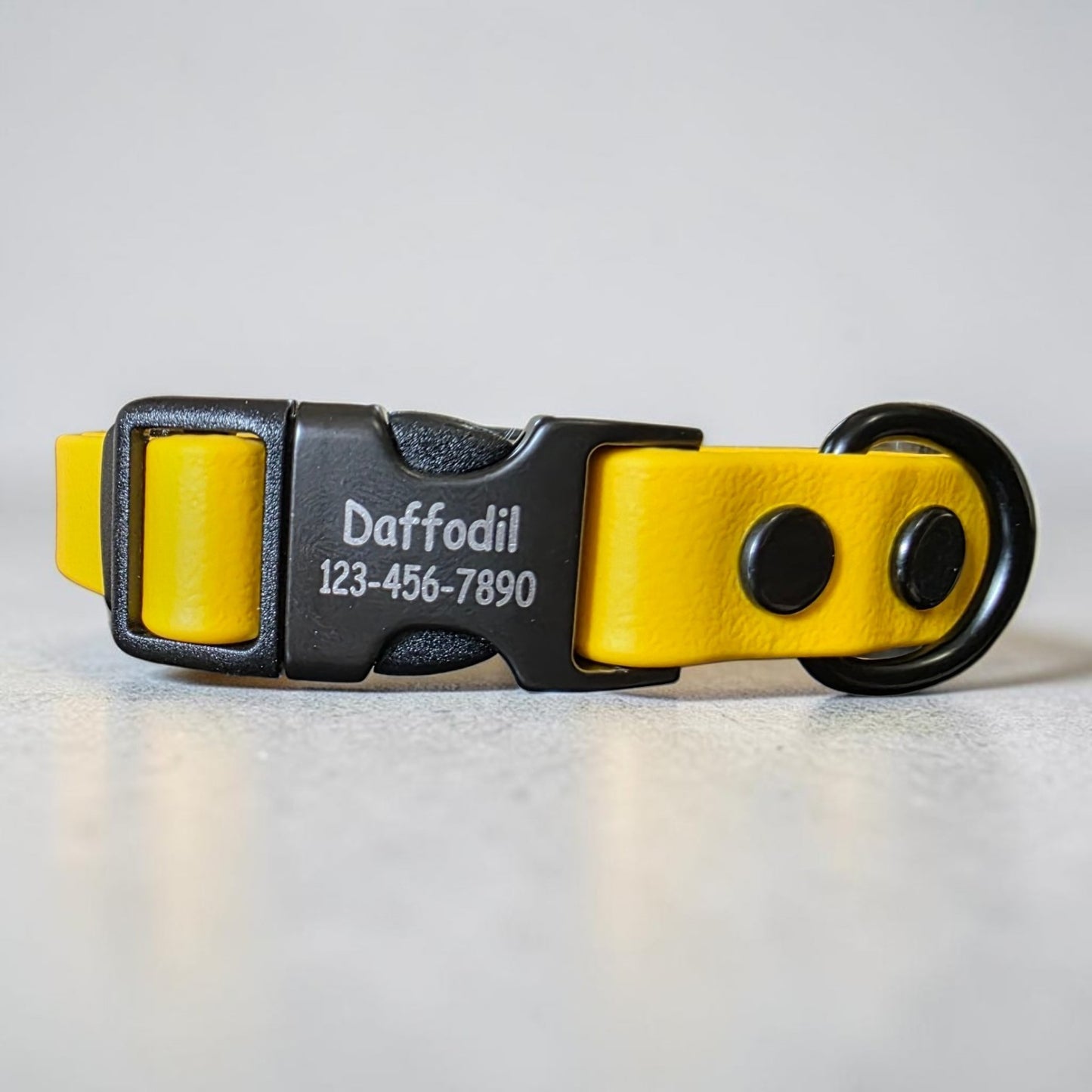 5/8" Wide Personalized Quick-Release BioThane® Dog Collar for Small Dogs