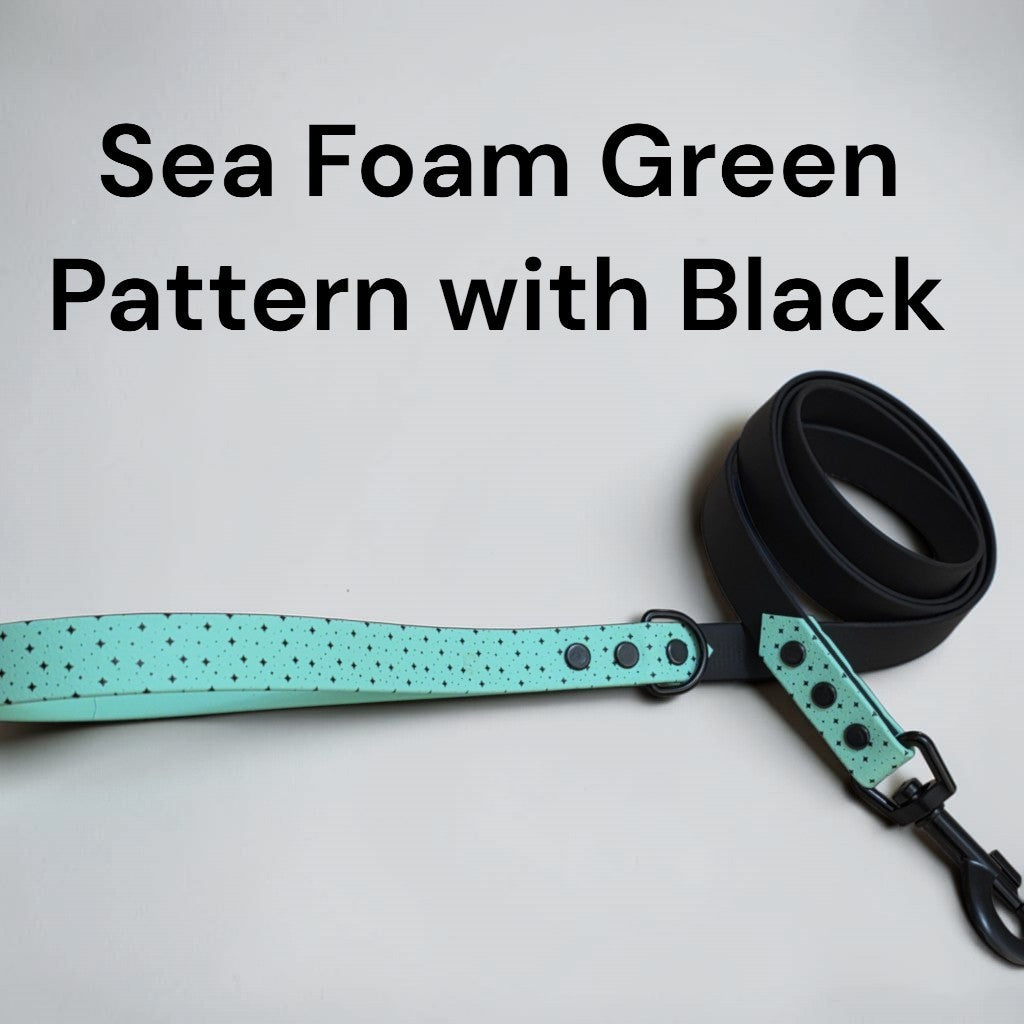 3/4" Wide Patterned Two-Tone BioThane® Leash for Large Dogs