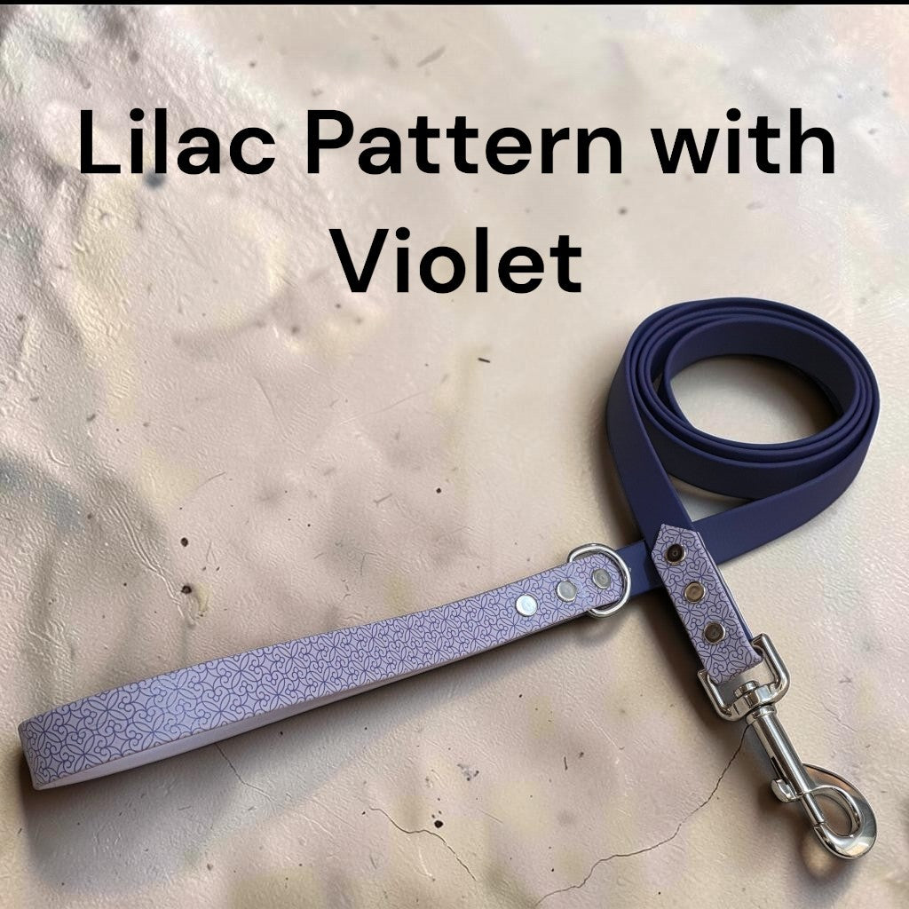3/4" Wide Patterned Two-Tone BioThane® Leash for Large Dogs