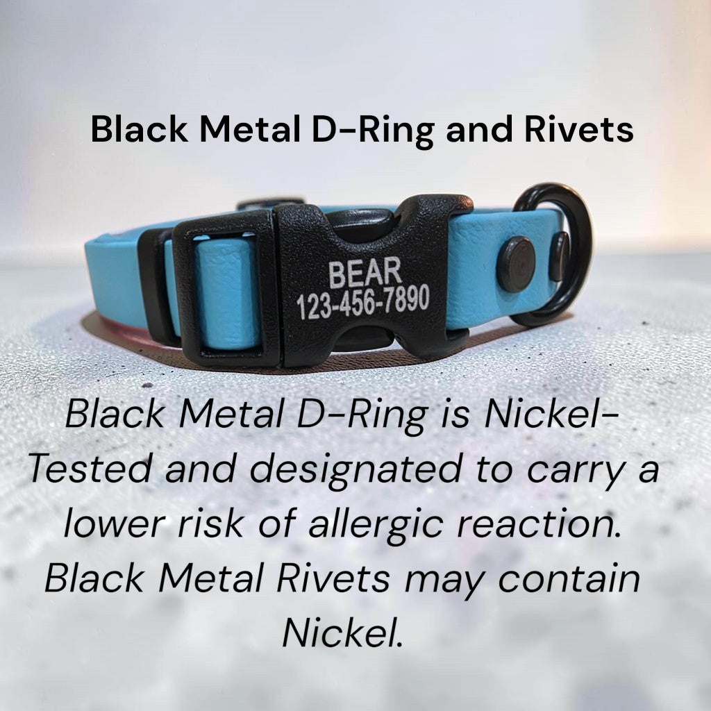 5/8" Wide BioThane® Dog Collar with Engraved Plastic Side Release Buckle