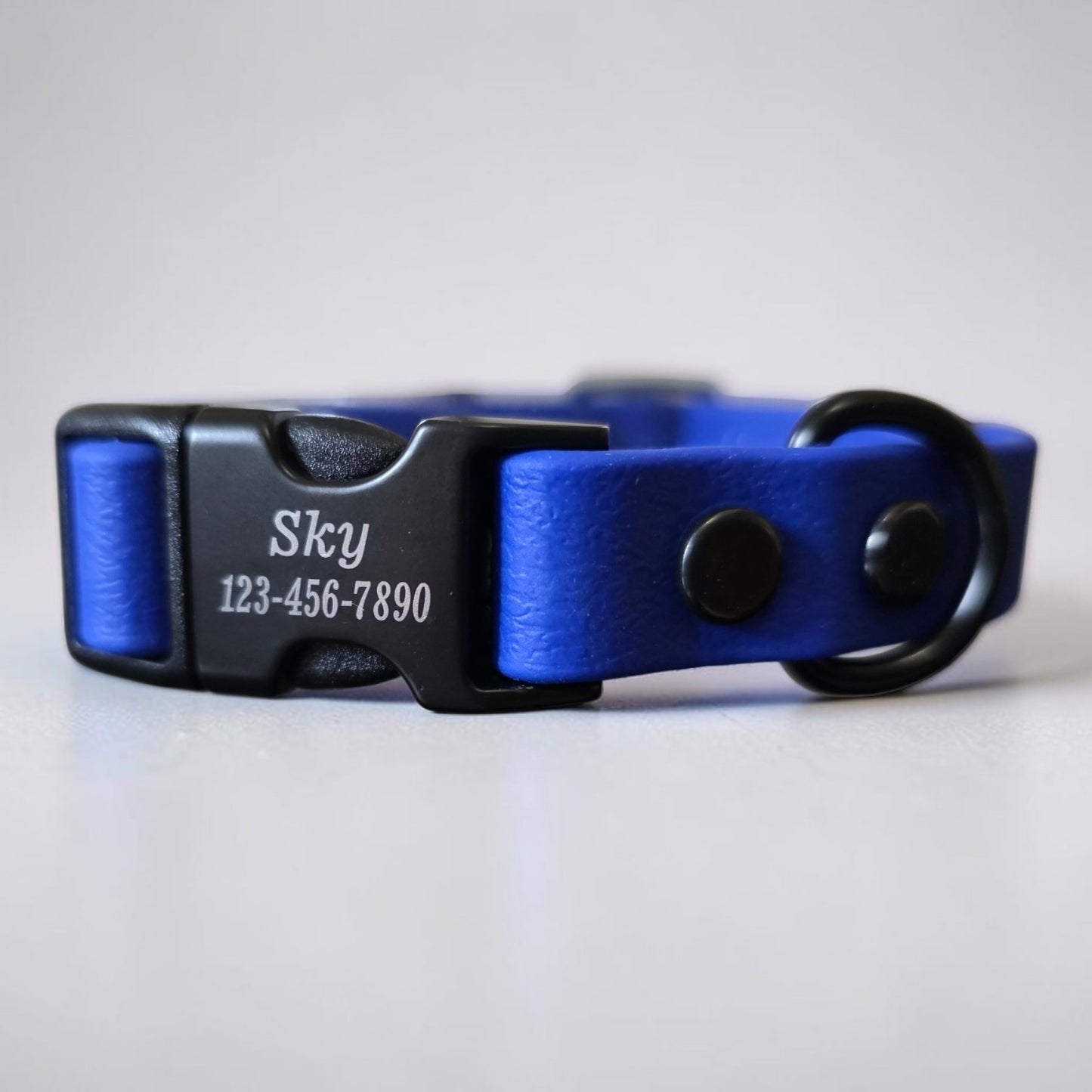 5/8" Wide Personalized Quick-Release BioThane® Dog Collar for Small Dogs