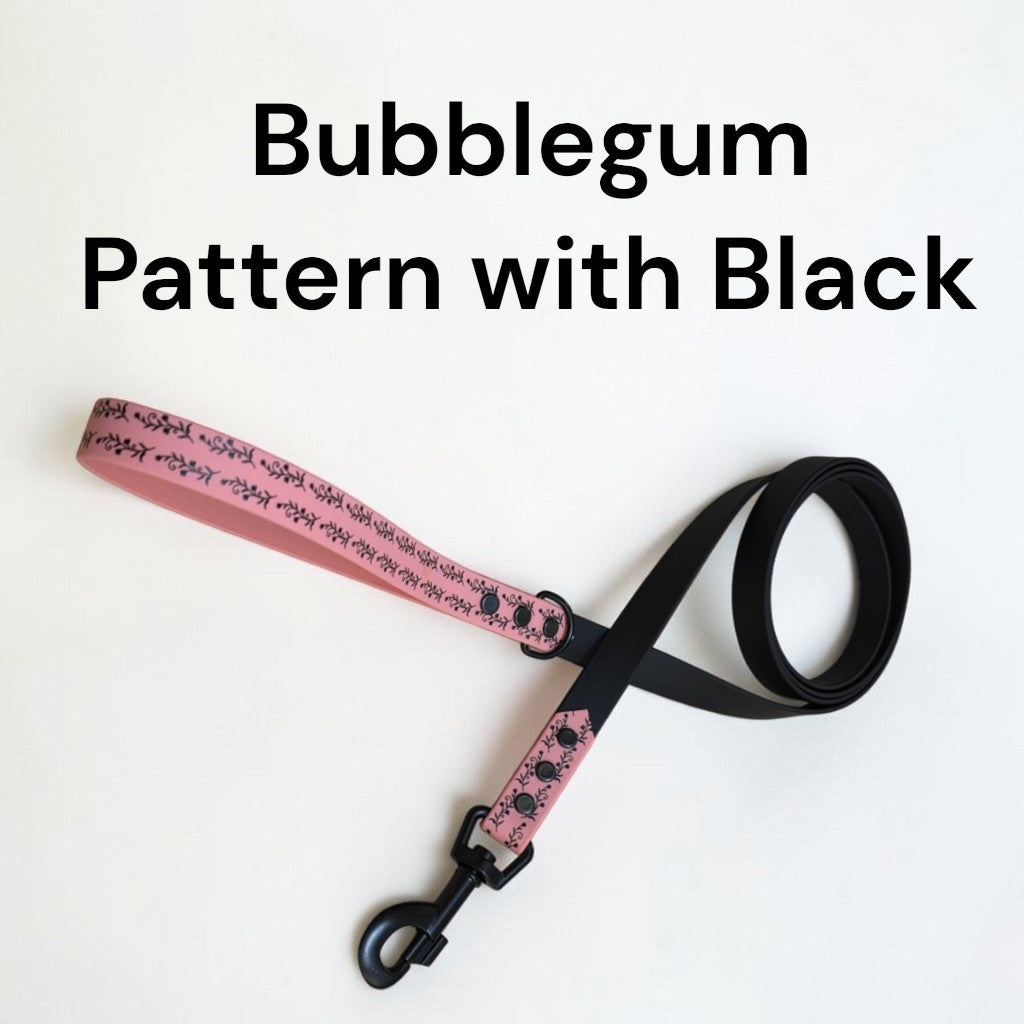 3/4" Wide Patterned Two-Tone BioThane® Leash for Large Dogs