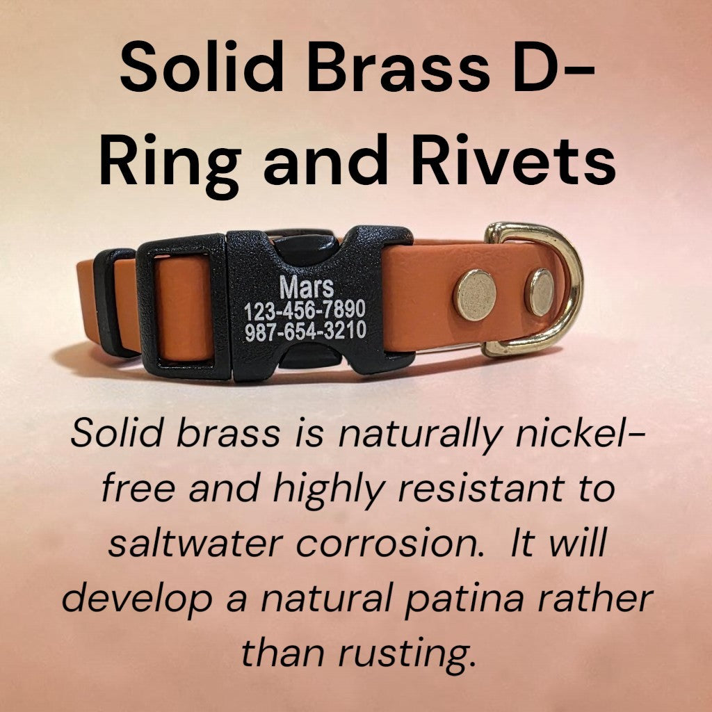 5/8" Wide BioThane® Dog Collar with Engraved Plastic Side Release Buckle